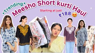 *Huge* MEESHO Short Kurti Haul 😍 Starting just at Rs.188/-😱 Try-on Haul