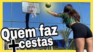 DESAFIO DA BOLA NA CESTA 🏀 com as 3 irmãs demais