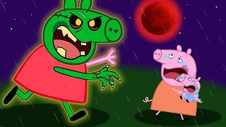 Zombie Apocalypse | OMG! Peppa Turn Into A Giant Zombie | Peppa Pig Funny Animation