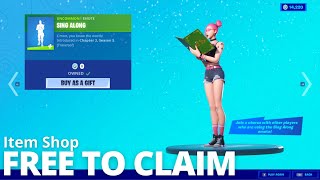 Fortnite FREE TO CLAIM "NEW" SING ALONG Emote Gift. Free Vbucks. (Emote | Surf Witch)