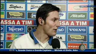 TIM CUP INTER-ROMA 1-1 INTERVISTA JAVIER ZANETTI LIVE POST MATCH