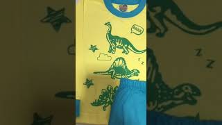 Pijama Infantil Dinossauros Amarelo - Malugui