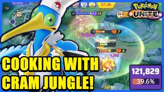 122,000 DAMAGE! COOKING With The ATTACKER CRAMORANT JUNGLE! | Pokemon Unite