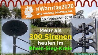 Warntag 2020 - Über 300 Sirenen heulen mit "Warnung der Bevölkerung" durch den Rhein-Sieg-Kreis