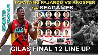 12 MAN LINE UP NG GILAS KASADO NA