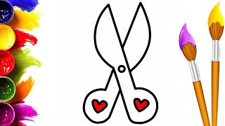 Bolalar uchun qaychi chizish/Drawing scissors for children/Рисунок НОЖНИЦЫ для детей