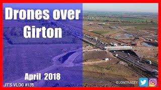 Drones over Girton - Building the new A14 - April 2018