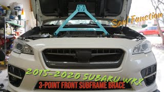 The Only Front 3-point Subframe Brace for 2015 + WRX - Soul Function Brace Install