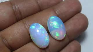 Pair Natural Ethiopian opal.