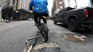 Cargo Bike Trailers on a Phattycycle Super 73 - wheelies and more wheelies