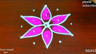 latest beautiful kartikamasam special rangoli designs/daily kolams/Swan rangoli devi/beginners rango