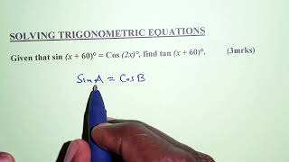 trigonometric equations