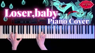 【ピアノ】ハズビンホテル「Loser,baby」弾いてみた(Hazbin Hotel Husk and AngelDust Piano Cover)【かふねピアノアレンジ】