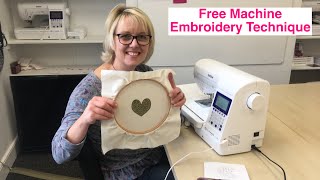 Free Machine Embroidery Technique - Raw Edge Applique