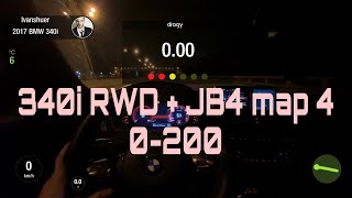 BMW 340i RWD + JB4 map 4 (0-200, 1/4 acceleration)