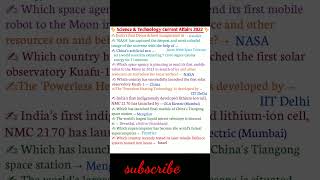 science and technology current affairs || Part-2#shorts #shortvideo #gk