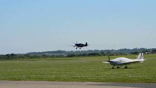 spitfire takeoff at duxford