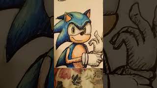 I drew sonic for a friend #sonic #art #drawing  #artwork