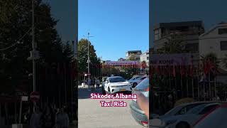 Wow Shkoder Albania a lot people on pedonale Shkoder while see a taxi #travel #shkodra #albania