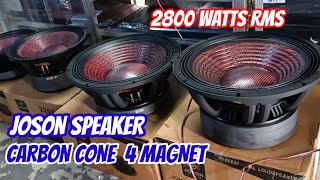 JOSON BATTLE SPEAKER CARBON CONE 4 MAGNET/JCARBON18-4SUB 2800W RMS/JCARBON15-4SUB 2400W RMS.