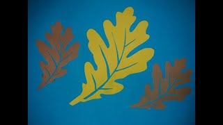 liść dębu z papieru szablon/ paper oak leaf stencil