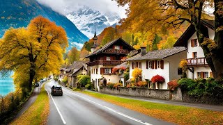 🇨🇭Autumn Driving In Switzerland📍Swiss Village Brienz