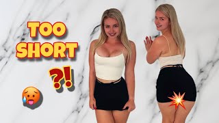 *no bra*no panties* IS THIS TOO SHORT?! 😱 - Mini skirt Try-on 🔥