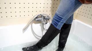 Wetlook Jeans and Boots in Bath