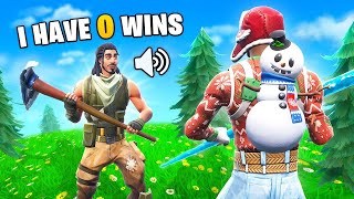 I Helped The BIGGEST NOOB Get His FIRST WIN on Fortnite! (He CRIED)