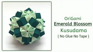 Origami Emerald Blossom Kusudama ( Master Jugal ) || ORIGAMI J15