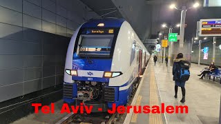 Siemens Desiro HC train cab view from Tel Aviv to Jerusalem