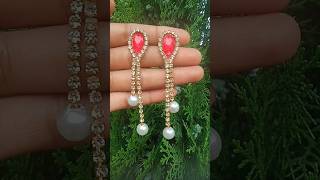 DIY beautiful earrings ## 🤩💖💕 ## Handmade earrings # shorts # yt shorts