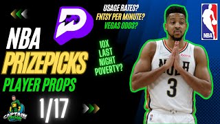 NBA PrizePicks Today | Best Plays/Advice 1/17