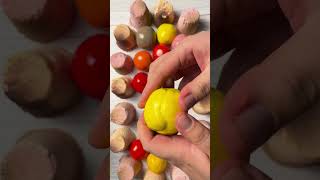 ASMR Clay Cracking Yellow Orange Pink Brown Autumn Wood (No Talking)