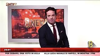 Claudio Dominech alla conduzione di 8News, edizione del 15/12/21