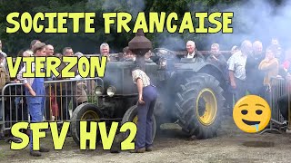 Démarrage d'un tracteur "Vierzon" HV2 (boule chaude)