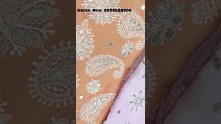 Georgette Chikankari Sarees with intricate chikankari and mukaish work | Shyamal Chikan #shorts