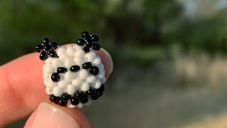 🐼 Cute DIY Beaded Panda: Mini Amigurumi Tutorial