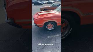 Clean Orange 71 Convertible Cutlass with the matching Cutlass rallies 😮‍💨🔥🔥🔥