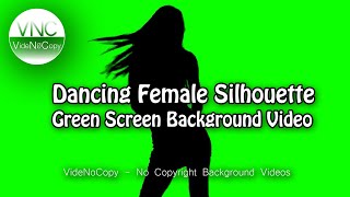 Dancing Female Silhouette Green Screen HD - VideNoCopy NoCopyright Background Video Loop