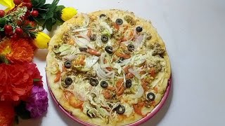 Pizza Recipe Without Oven By manpasand pakwan | Pizza Dough Recipe | Pizza Sauce Recipe