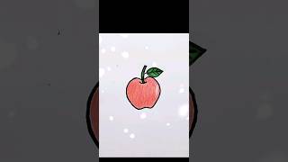 How to draw an Apple | Apple drawing| Easy Apple drawing technique for kids| Apple Art |Art #shorts