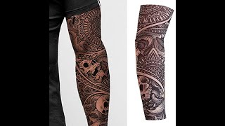 Fake tattoo arm sleeve biker rockstar punk goth slash Halloween punk party fancy dress costume