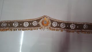 Embroidery Saree hip  belt making with normal needle