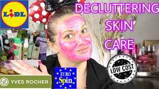 DECLUTTERING SKINCARE COLLECTION : LIDL, EUROSPIN, YVES ROCHER SUPER LOW COST...😱😱😱