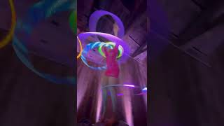 LED hula hooping on a giant disco ball! 🪩