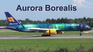 ✈ [SPECIAL LIVERY] Icelandair Boeing 757 "Hekla Aurora" Landing and Takeoff at Hamburg Airport