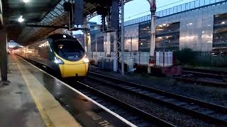 Avanti Pendolino Electric departs Preston Lancashire April 4th 2024