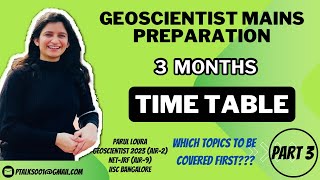 Part3||Timetable||ScheduleforMainspreparation||Geoscientist2024||Topicstocoverfirst||UPSC||