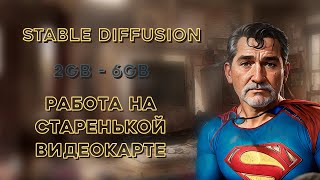 Stable diffusion на слабой видеокарте 6Gb 4Gb 2Gb gtx1660 gtx1060